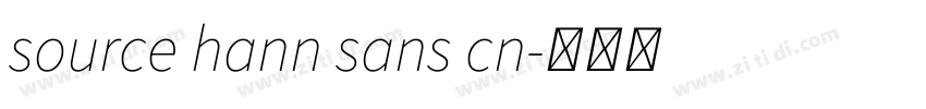 source hann sans cn字体转换